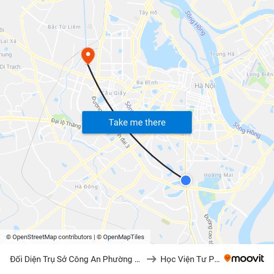 Đối Diện Trụ Sở Công An Phường Hoàng Liệt- 1277 Giải Phóng to Học Viện Tư Pháp Việt Nam map