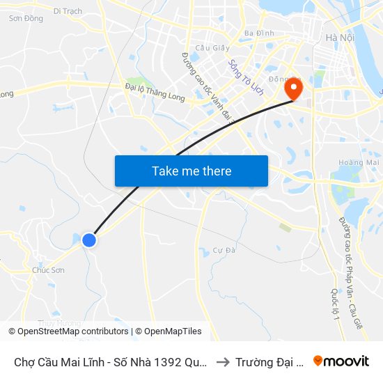 Chợ Cầu Mai Lĩnh - Số Nhà 1392 Quang Trung (Hà Đông), Quốc Lộ 6 to Trường Đại Học Y Hà Nội map