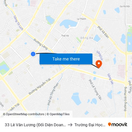 33 Lê Văn Lương (Đối Diện Doanh Trại Quân Đội) to Trường Đại Học Y Hà Nội map