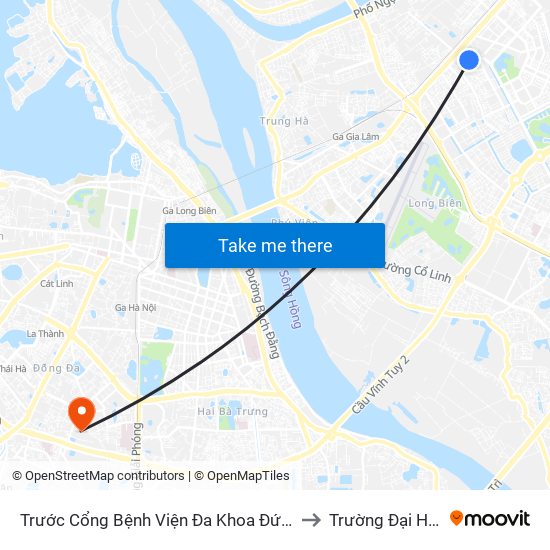 Trước Cổng Bệnh Viện Đa Khoa Đức Giang 15m, Trường Lâm to Trường Đại Học Y Hà Nội map