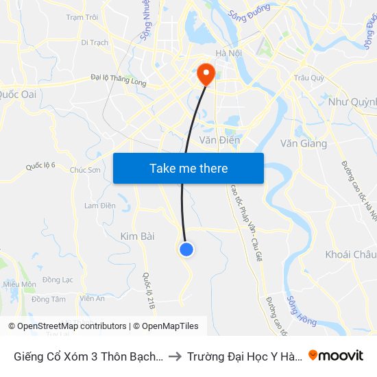 Giếng Cổ Xóm 3 Thôn Bạch Nao to Trường Đại Học Y Hà Nội map