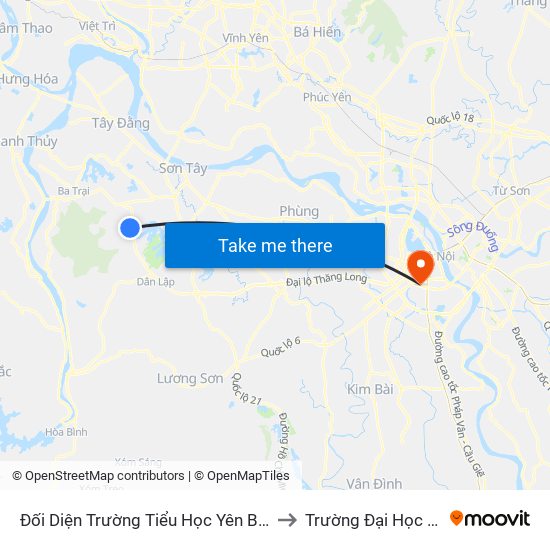 Đối Diện Trường Tiểu Học Yên Bài Khu C, Đt87 to Trường Đại Học Y Hà Nội map