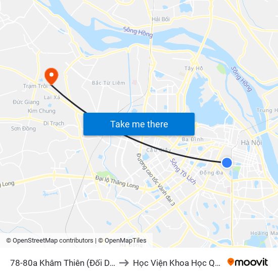 44-46 Khâm Thiên to Học Viện Khoa Học Quân Sự map