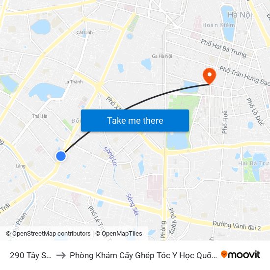 290 Tây Sơn to Phòng Khám Cấy Ghép Tóc Y Học Quốc Tế map