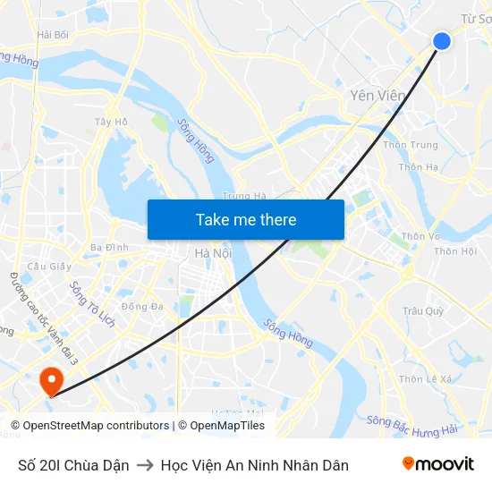 Số 20l Chùa Dận to Học Viện An Ninh Nhân Dân map