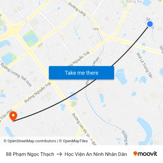 88 Phạm Ngọc Thạch to Học Viện An Ninh Nhân Dân map