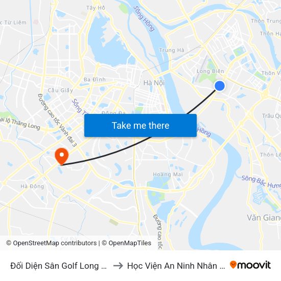 Đối Diện Sân Golf  Long Biên to Học Viện An Ninh Nhân Dân map