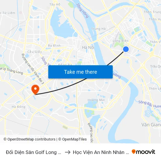 Đối Diện Sân Golf Long Biên to Học Viện An Ninh Nhân Dân map