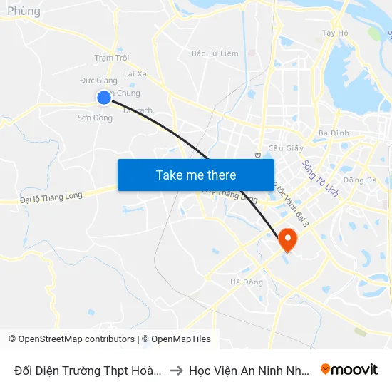 Đối Diện Trường Thpt Hoài Đức A to Học Viện An Ninh Nhân Dân map