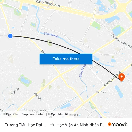 Trường Tiểu Học Đại Mỗ to Học Viện An Ninh Nhân Dân map