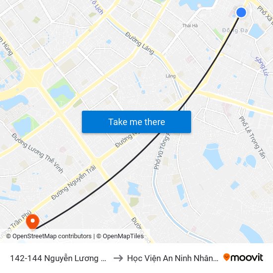 142-144 Nguyễn Lương Bằng to Học Viện An Ninh Nhân Dân map