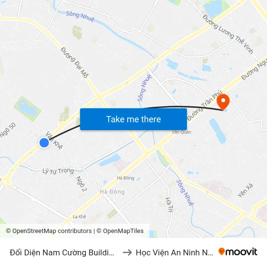 Đối Diện Nam Cường Building - Tố Hữu to Học Viện An Ninh Nhân Dân map