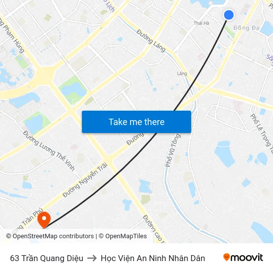 63 Trần Quang Diệu to Học Viện An Ninh Nhân Dân map