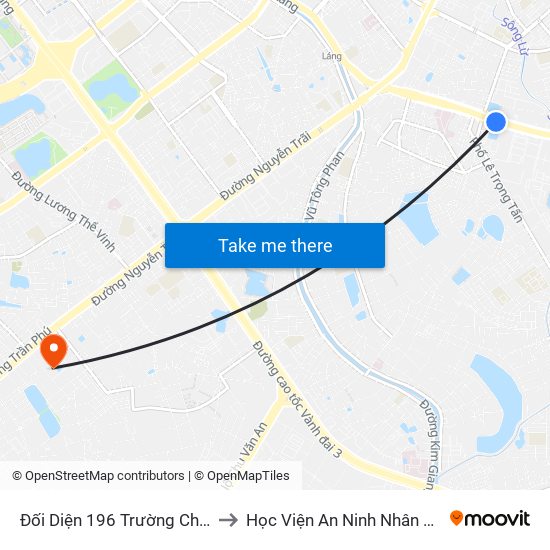 Đối Diện 196 Trường Chinh to Học Viện An Ninh Nhân Dân map