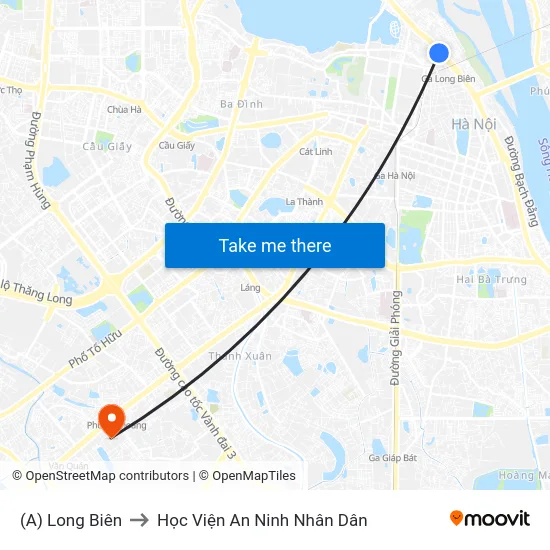 (A) Long Biên to Học Viện An Ninh Nhân Dân map