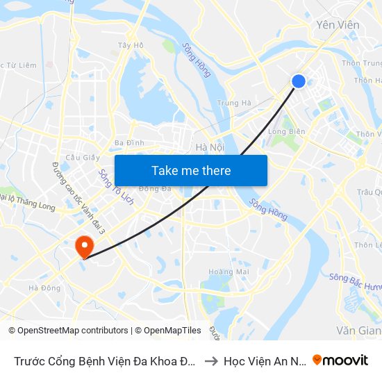 Trước Cổng Bệnh Viện Đa Khoa Đức Giang 15m, Trường Lâm to Học Viện An Ninh Nhân Dân map