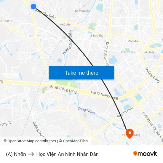 (A) Nhổn to Học Viện An Ninh Nhân Dân map