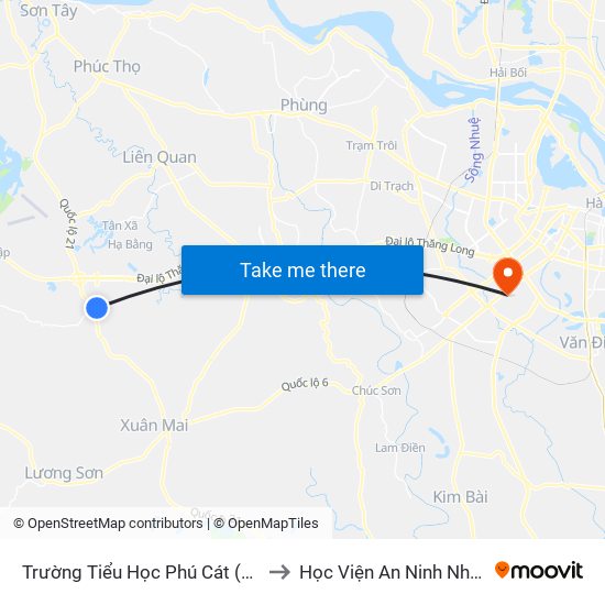 Trường Tiểu Học Phú Cát (Vai Réo) to Học Viện An Ninh Nhân Dân map