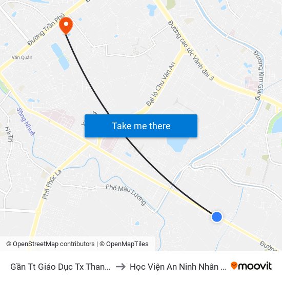 Gần Tt Giáo Dục Tx Thanh Trì to Học Viện An Ninh Nhân Dân map