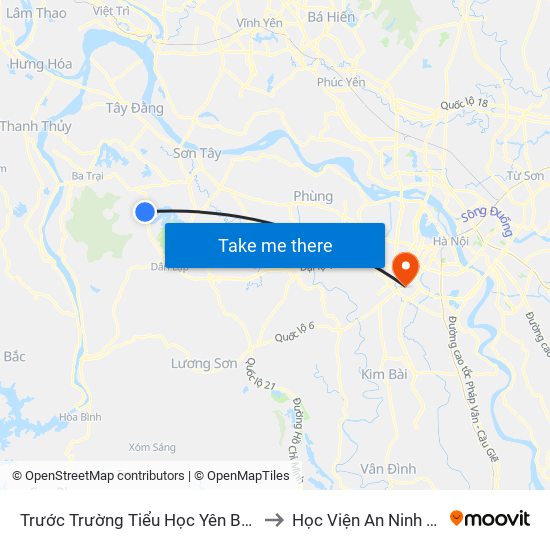 Trước Trường Tiểu Học Yên Bài Khu C, Đt87 to Học Viện An Ninh Nhân Dân map