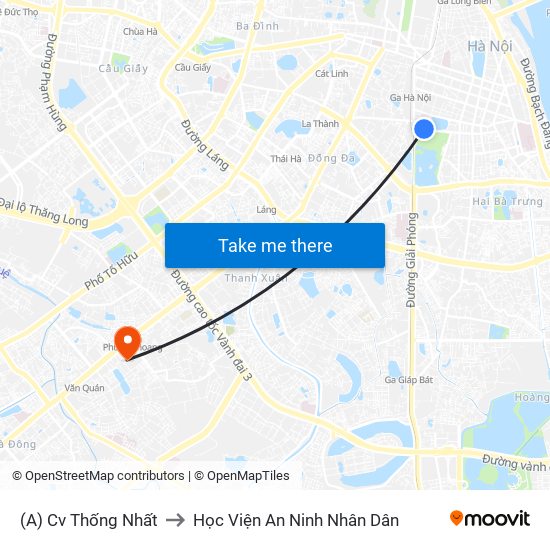 (A) Cv Thống Nhất to Học Viện An Ninh Nhân Dân map