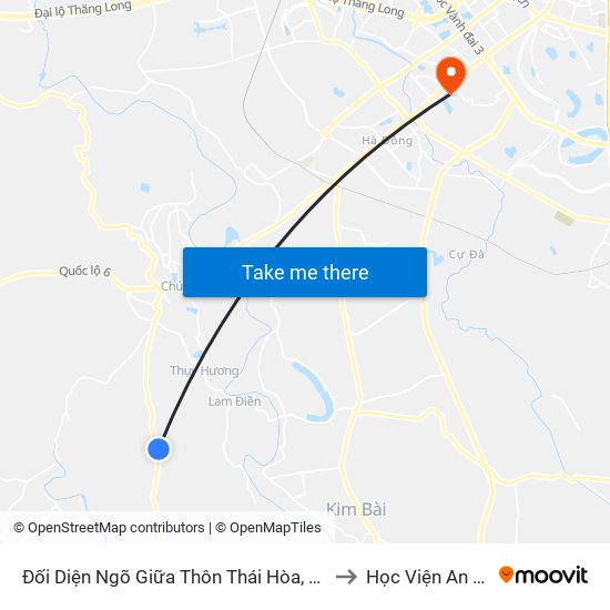 Đối Diện Ngõ Giữa Thôn Thái Hòa, Xã Hợp Đồng, Chương Mỹ, Tl 419 to Học Viện An Ninh Nhân Dân map