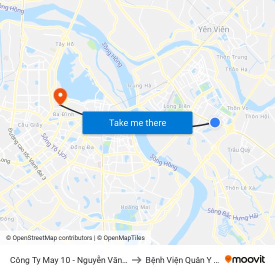 Công Ty May 10 - Nguyễn Văn Linh to Bệnh Viện Quân Y 354 map