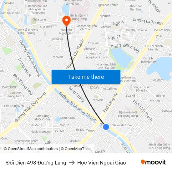 Đối Diện 498 Đường Láng to Học Viện Ngoại Giao map