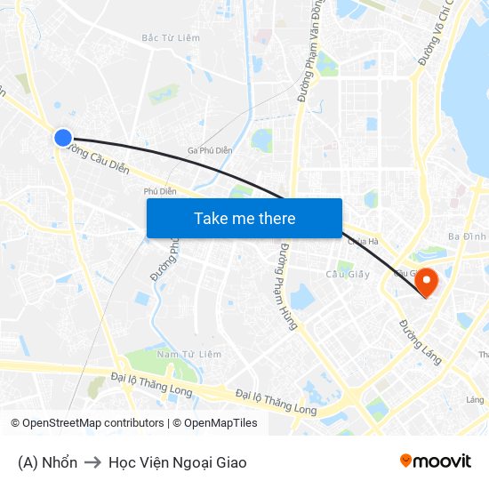 (A) Nhổn to Học Viện Ngoại Giao map