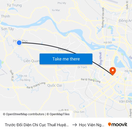 Trước Đối Diện Chi Cục Thuế Huyện Phúc Thọ 15m to Học Viện Ngoại Giao map