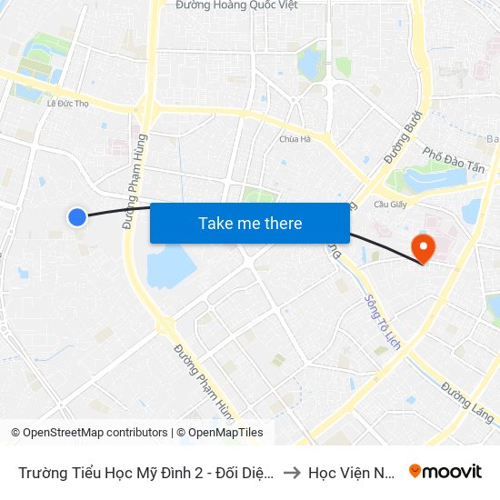 Trường Tiểu Học Mỹ Đình 2 - Đối Diện 216 Đường Mỹ Đình to Học Viện Ngoại Giao map