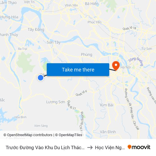 Trước Đường Vào Khu Du Lịch Thác Bạc Suối Sao 30m to Học Viện Ngoại Giao map