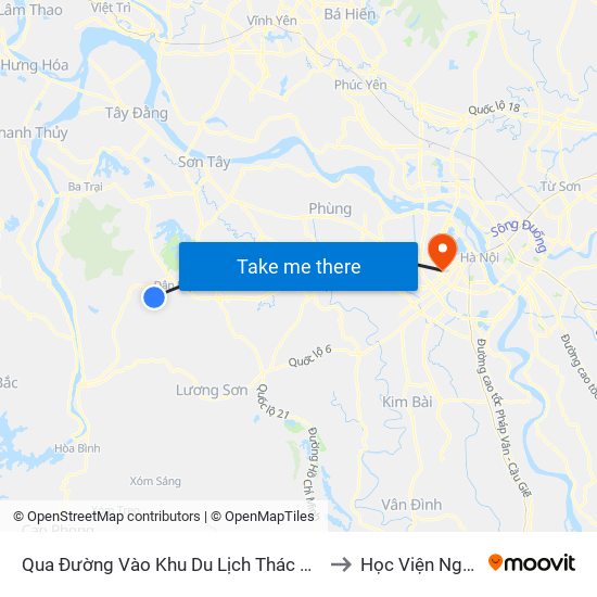 Qua Đường Vào Khu Du Lịch Thác Bạc Suối Sao 50m to Học Viện Ngoại Giao map