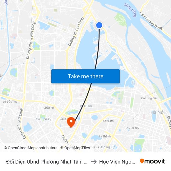 Đối Diện Ubnd Phường Nhật Tân - 399 Âu Cơ to Học Viện Ngoại Giao map