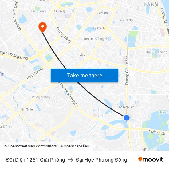 Đối Diện 1251 Giải Phóng to Đại Học Phương Đông map