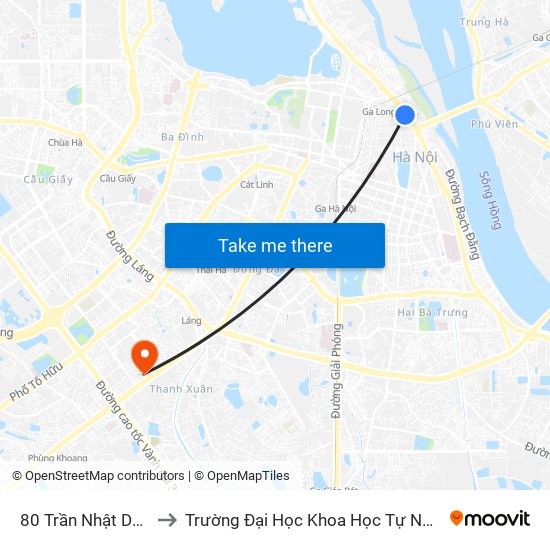 80 Trần Nhật Duật to Trường Đại Học Khoa Học Tự Nhiên map