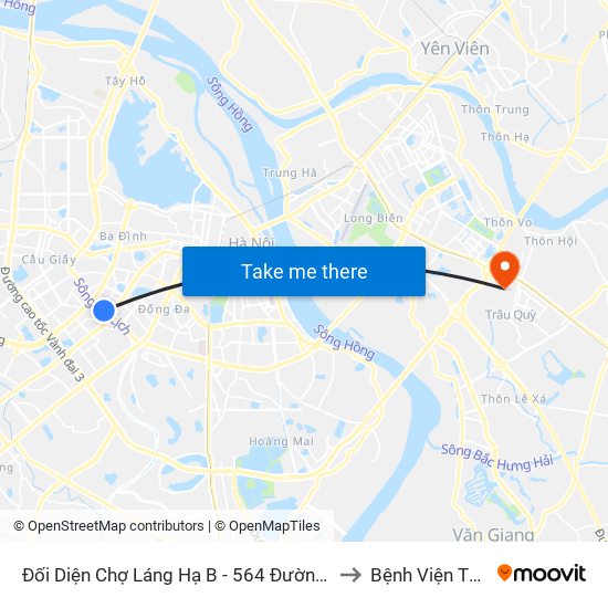 Đối Diện Chợ Láng Hạ B - 564 Đường Láng to Bệnh Viện Thú Y map