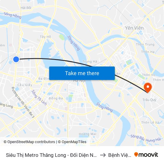 Siêu Thị Metro Thăng Long - Đối Diện Ngõ 599 Phạm Văn Đồng to Bệnh Viện Thú Y map