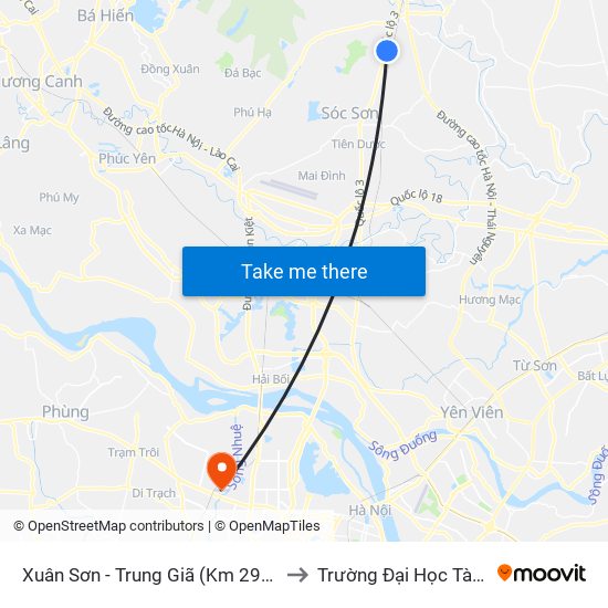 Xuân Sơn - Trung Giã (Km 29+770 Quốc Lộ 3) Cột Điện Hk3/20c to Trường Đại Học Tài Nguyên Và Môi Trường map