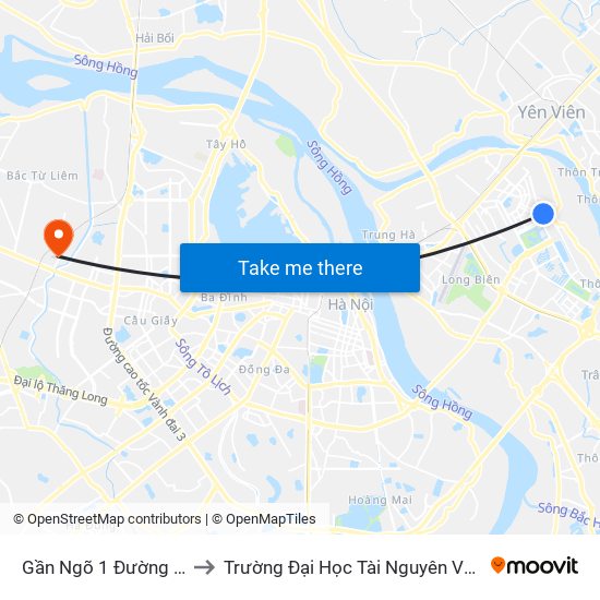 Gần Ngõ 1 Đường Phúc Lợi to Trường Đại Học Tài Nguyên Và Môi Trường map