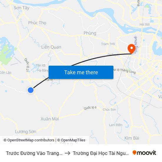 Trước Đường Vào Trang Trại Giáo Dục Mis to Trường Đại Học Tài Nguyên Và Môi Trường map