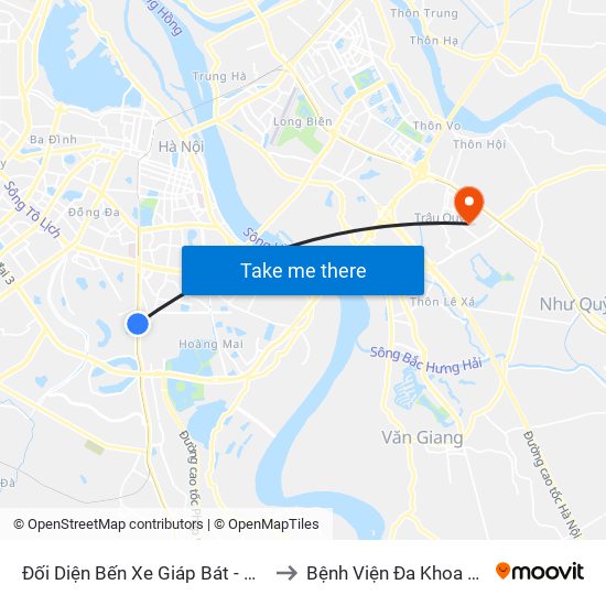 Đối Diện Bến Xe Giáp Bát - Giải Phóng to Bệnh Viện Đa Khoa Gia Lâm map