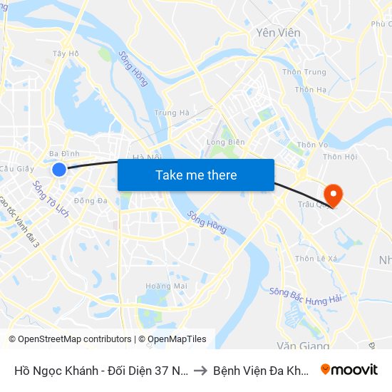 Hồ Ngọc Khánh - Đối Diện 37 Nguyễn Chí Thanh to Bệnh Viện Đa Khoa Gia Lâm map