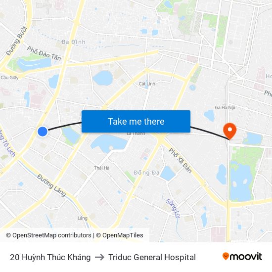 20 Huỳnh Thúc Kháng to Triduc General Hospital map