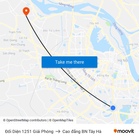 Đối Diện 1251 Giải Phóng to Cao đẳng BN Tây Hà map