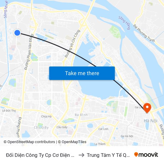 Đối Diện Công Ty Cp Cơ Điện Hn- Đường Đức Thắng to Trung Tâm Y Tế Quận Hoàn Kiếm map