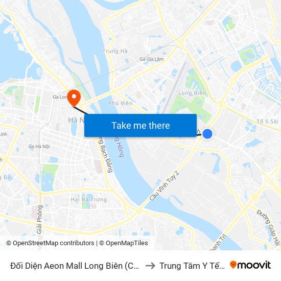 Đối Diện Aeon Mall Long Biên (Cột Điện T4a/2a-B Đường Cổ Linh) to Trung Tâm Y Tế Quận Hoàn Kiếm map