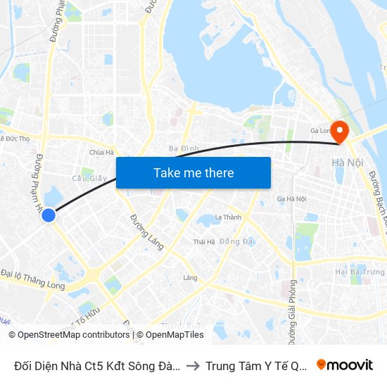 Đối Diện Nhà Ct5 Kđt Sông Đà Mỹ Đình - Phạm Hùng to Trung Tâm Y Tế Quận Hoàn Kiếm map