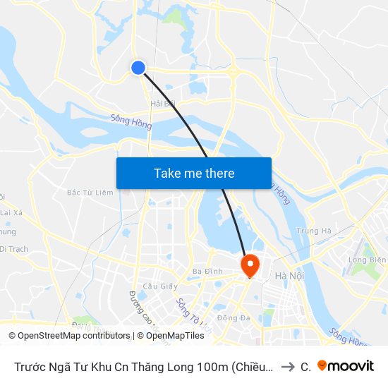 Trước Ngã Tư Khu Cn Thăng Long 100m (Chiều Nội Bài - Hà Nội) to C2 map