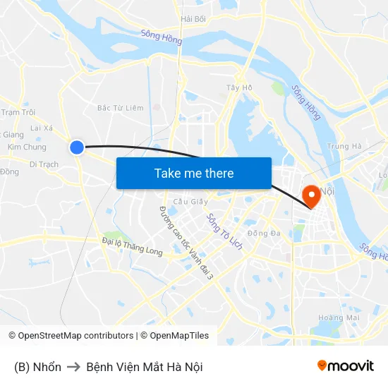 (B) Nhổn to Bệnh Viện Mắt Hà Nội map